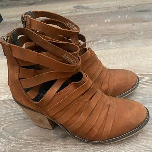 Free People Booties - Cognac 6.5